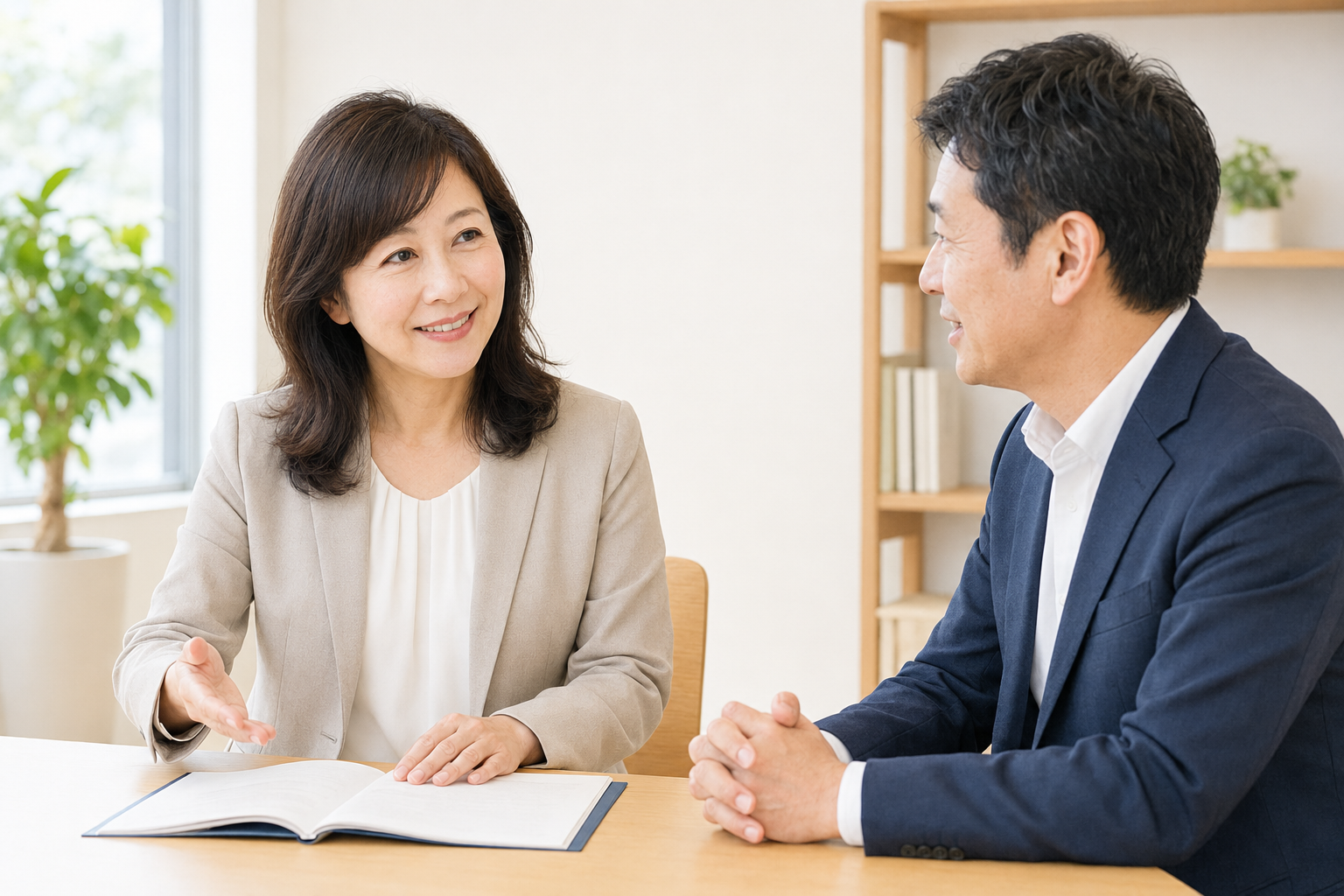 経営者の話を聞く小石友子